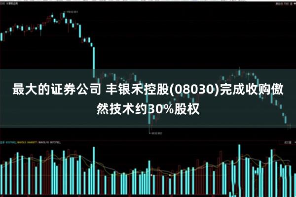 最大的证券公司 丰银禾控股(08030)完成收购傲然技术约30%股权