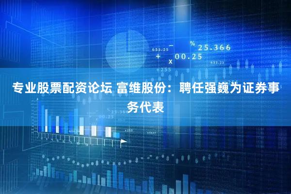 专业股票配资论坛 富维股份：聘任强巍为证券事务代表
